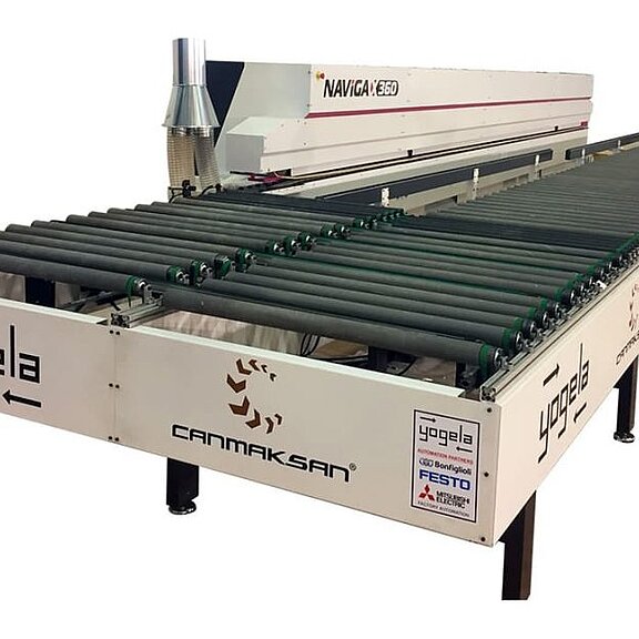 Rückführung für Kantenanleimmaschinen