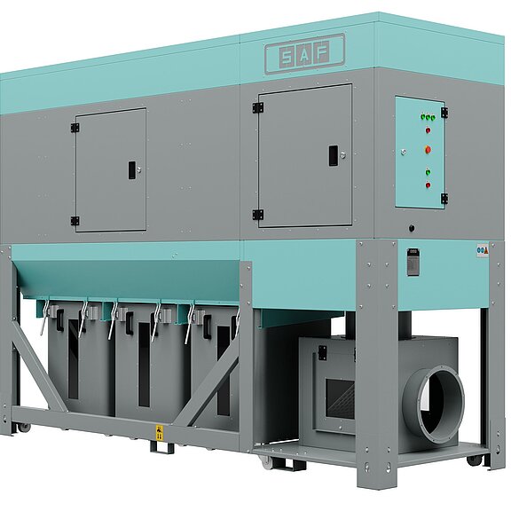SAF Absaugstation mit Container STK Serie